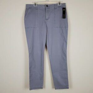 Lee Regular Fit Gray Mid Rise Tapered Leg Pants Size 12 Medium